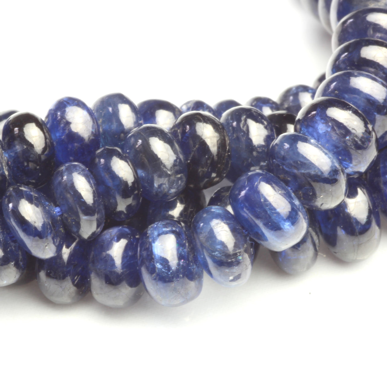 Navy Blue Sapphire 5mm Smooth Rondelles