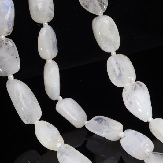 Rainbow Moonstone 12x10mm Smooth Nuggets