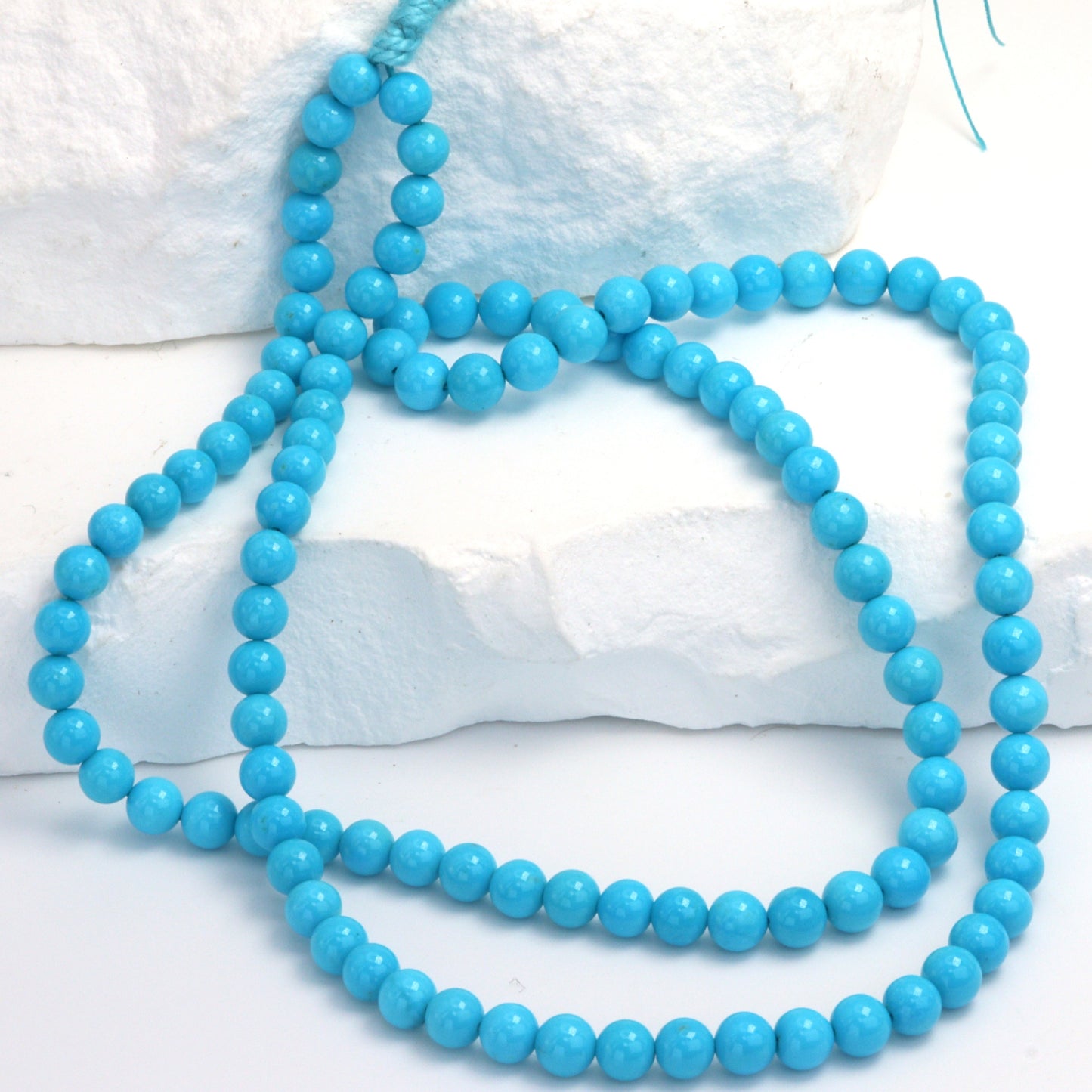 Sleeping Beauty Turquoise 4mm Smooth Rounds