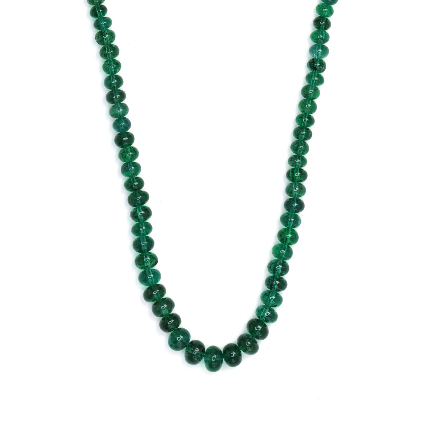 Green Emerald 2.5mm - 4.5mm Smooth Rondelles Bead Strand