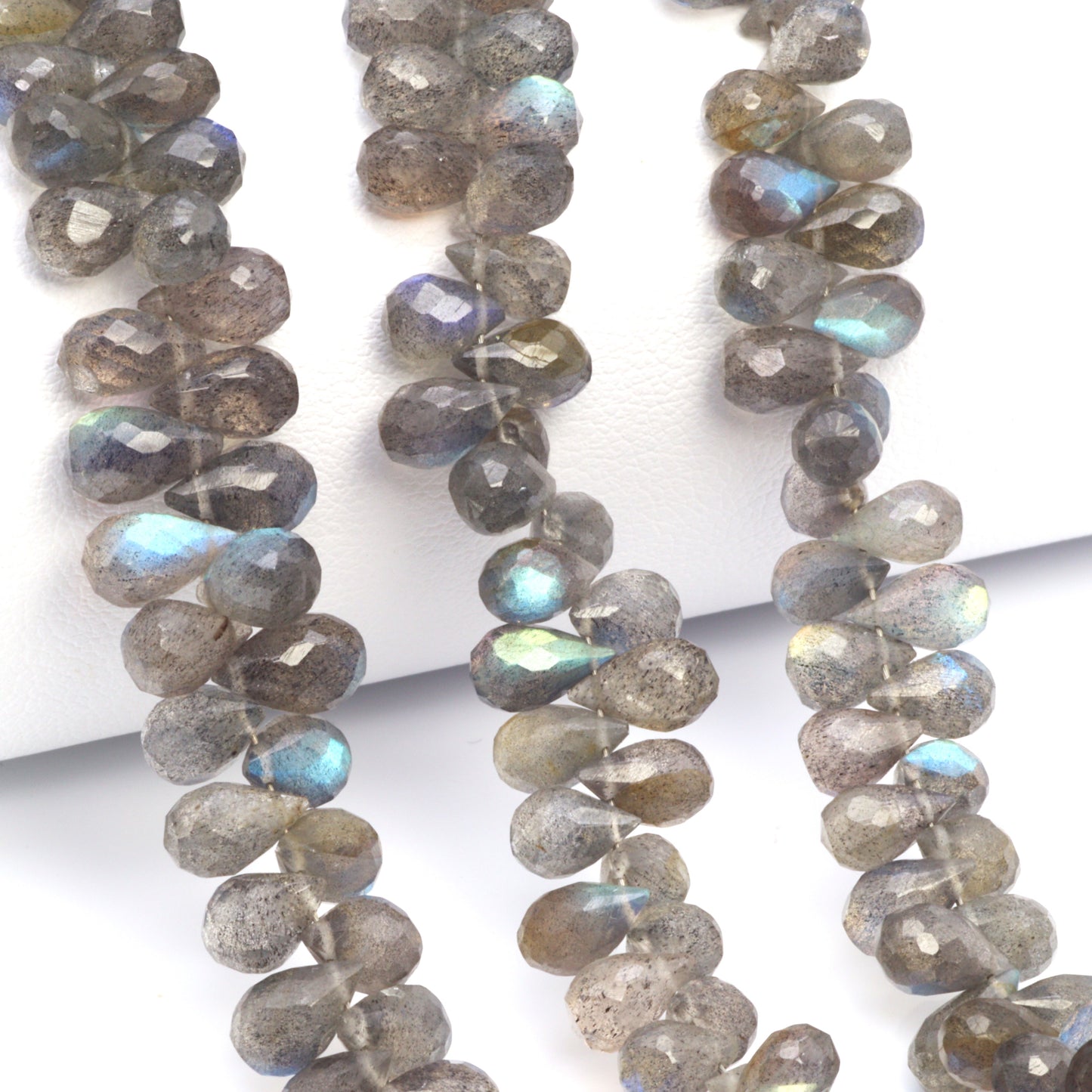 AAA Blue Labradorite 7x5mm Faceted Teardrop Briolettes
