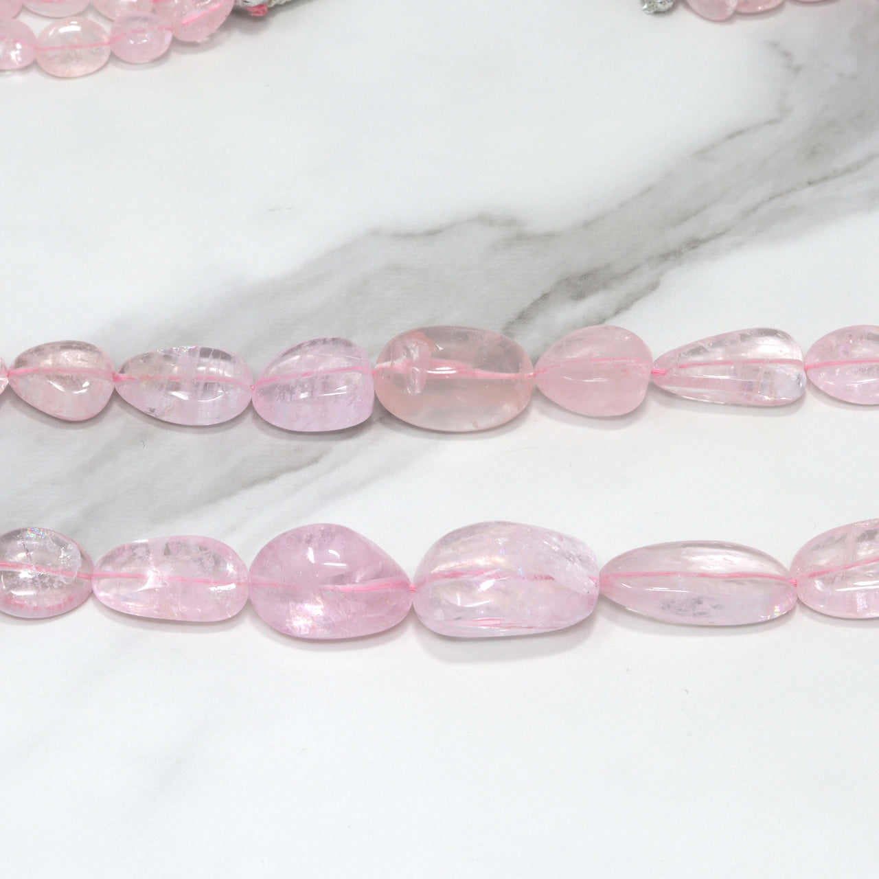Pink Morganite 12x8mm Smooth Nuggets