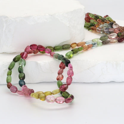 Watermelon Tourmaline 7x5mm Smooth Ovals