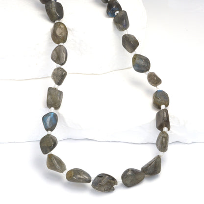 Labradorite 12x9mm Smooth Nuggets Bead Strand