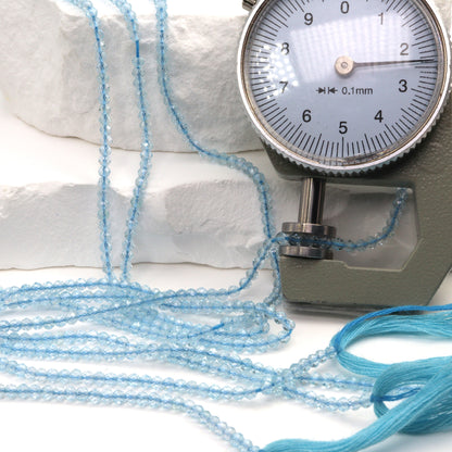 Sky Blue Topaz 2.5mm Faceted Rondelles Bead Strand