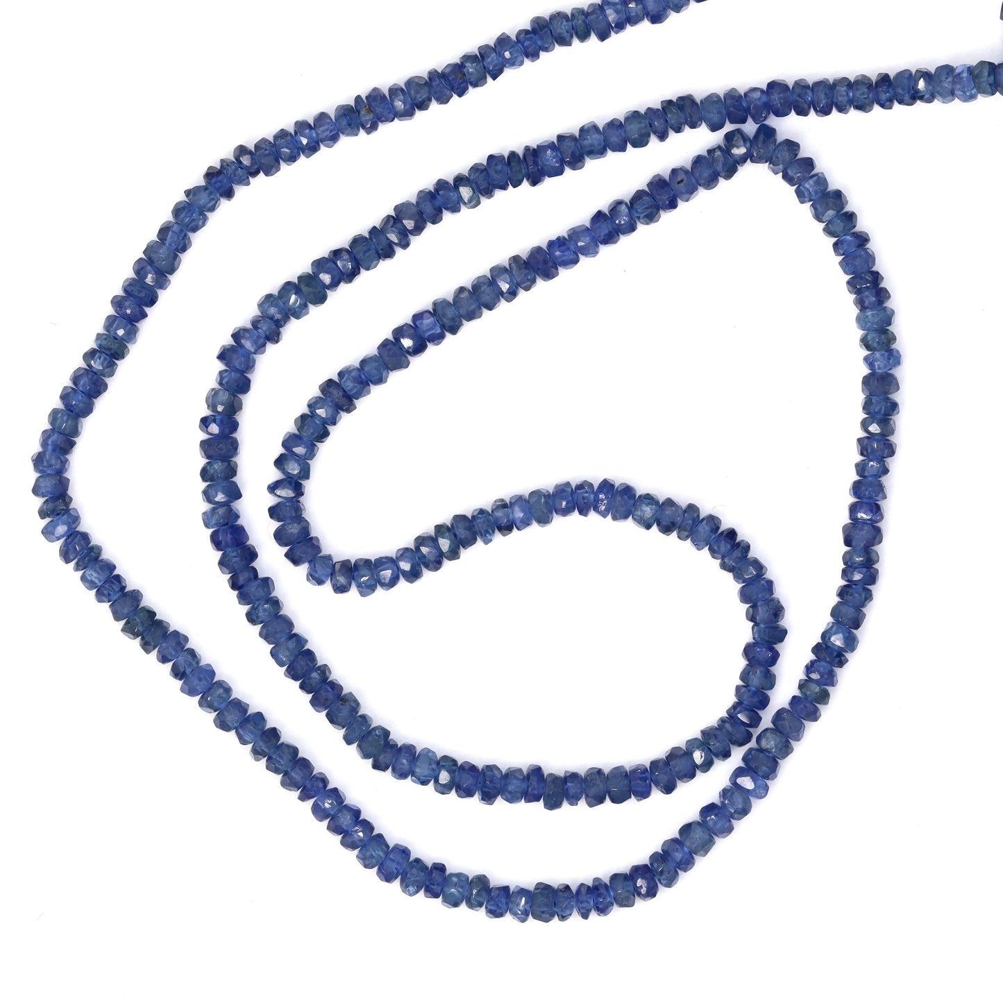 AA Royal Blue Sapphire 2.5mm Faceted Rondelles Bead Strand