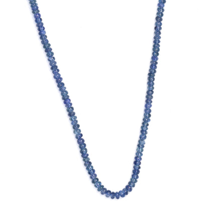 Cornflower Blue Sapphire 2.5mm - 3.0mm Smooth Rondelles Bead Strand