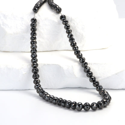 Black Diamond 4.5mm Faceted Rondelles