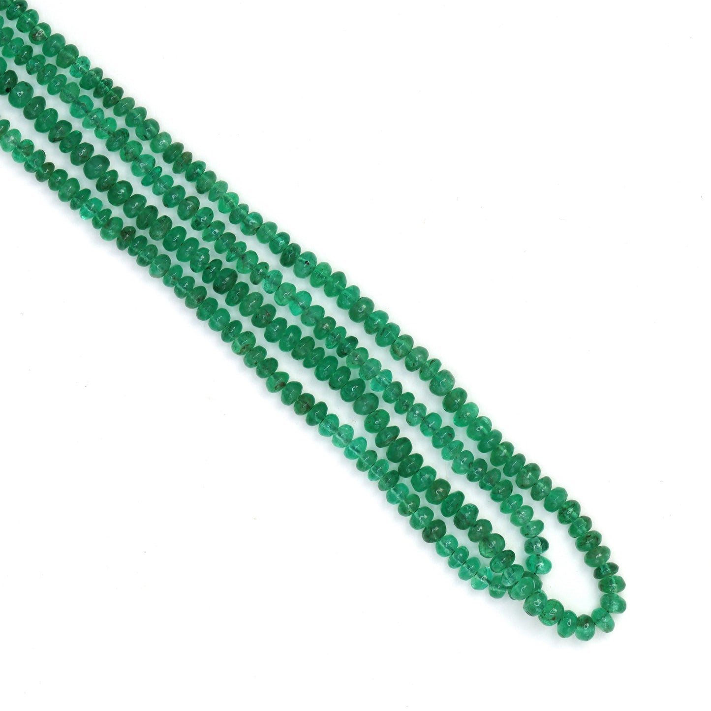 Green Emerald 2.5mm - 3.0mm Smooth Rondelles Bead Strand