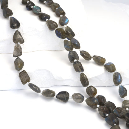 Labradorite 12x9mm Smooth Nuggets Bead Strand