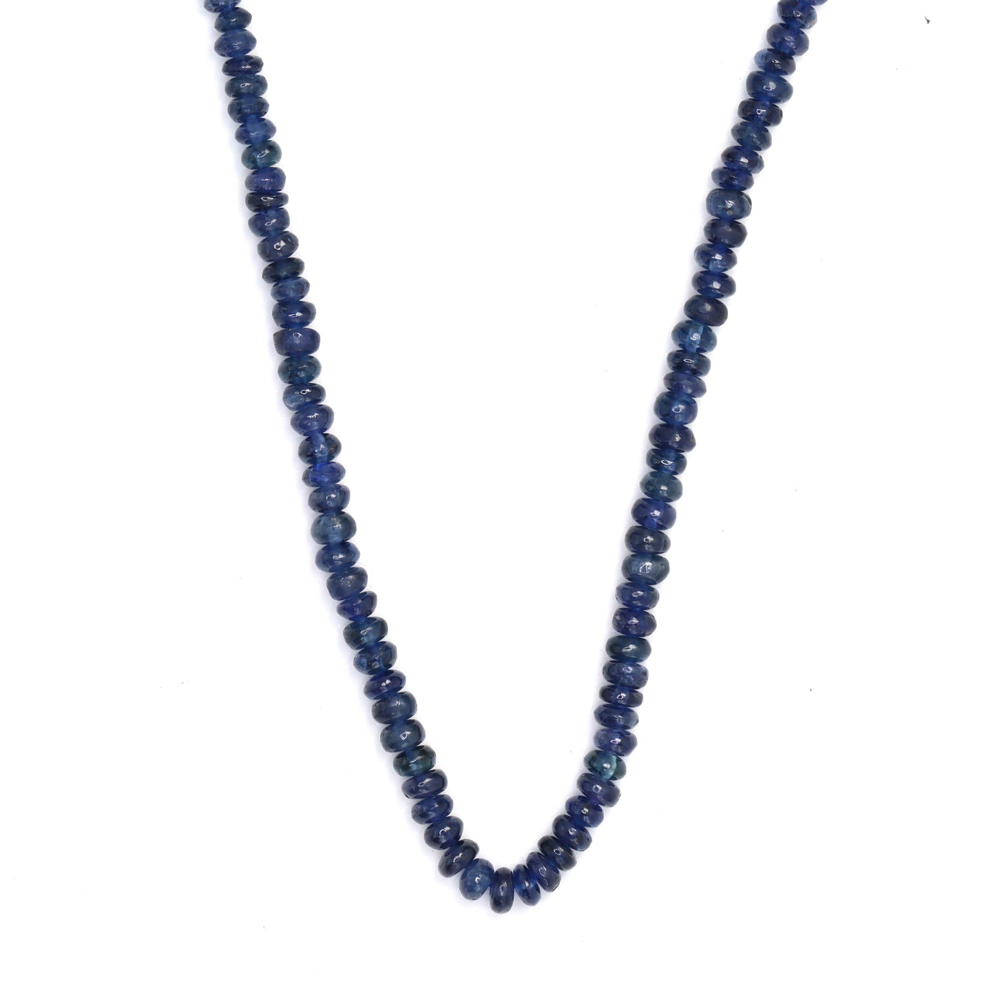 Navy Blue Sapphire 2.5mm - 3.5mm Smooth Rondelles Bead Strand