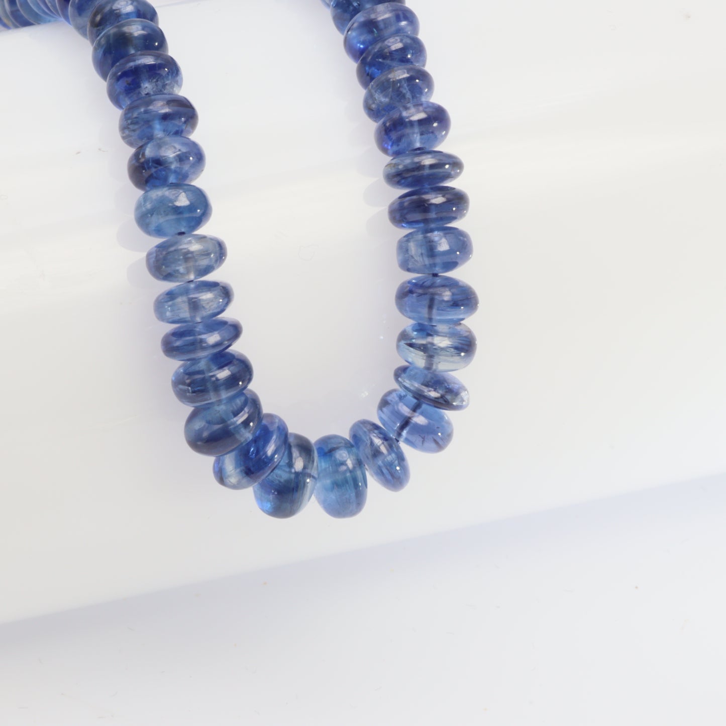 Blue Kyanite 6mm Smooth Rondelles