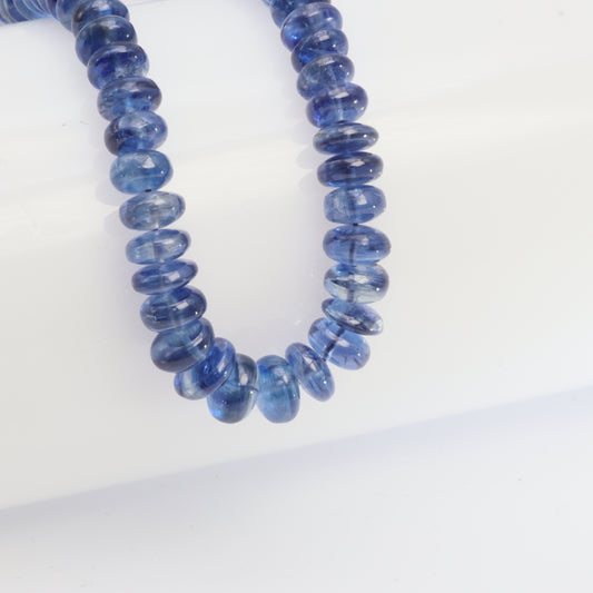 Blue Kyanite 6mm Smooth Rondelles
