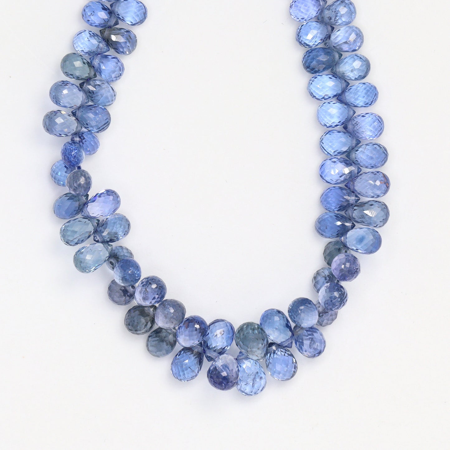 Cornflower Blue Sapphire 5x3mm Faceted Teardrop Briolettes Bead Strand