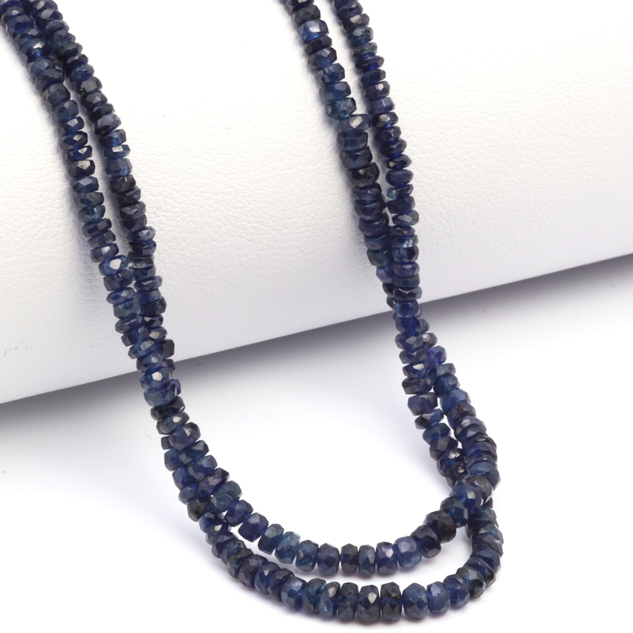 Navy Blue Sapphire 2.5mm Faceted Rondelles