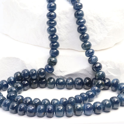 Blue Sapphire 6mm Smooth Rondelles