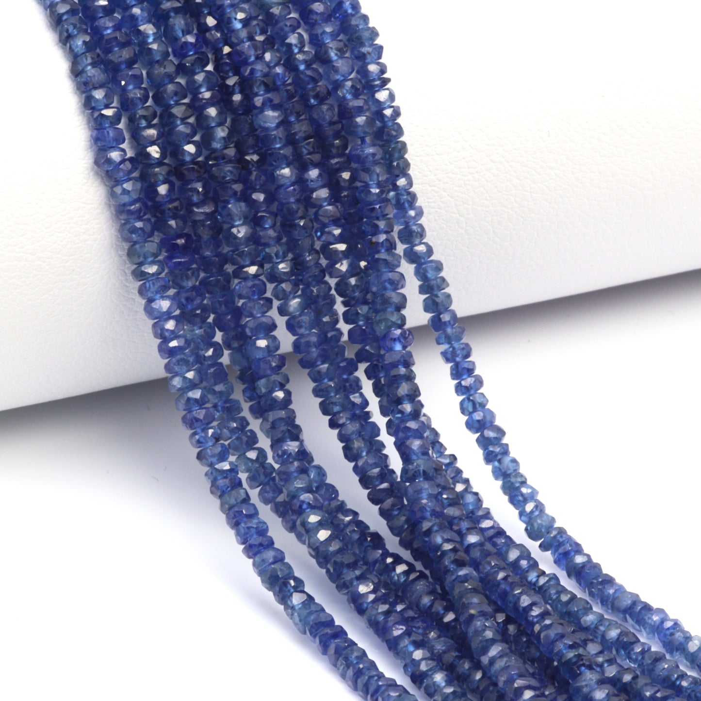 AA Royal Blue Sapphire 2.5mm Faceted Rondelles Bead Strand