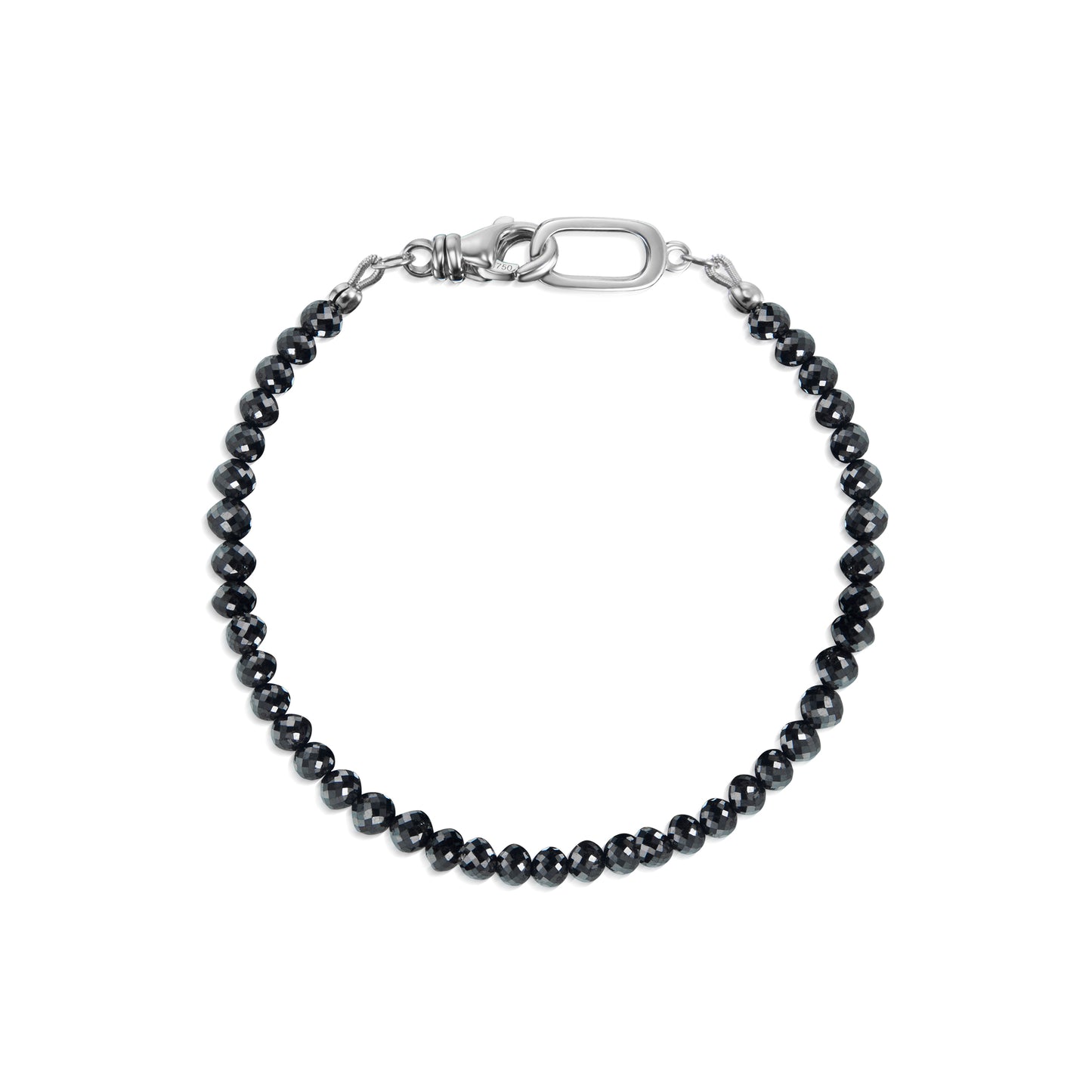18k Black Diamond Bead Bracelet