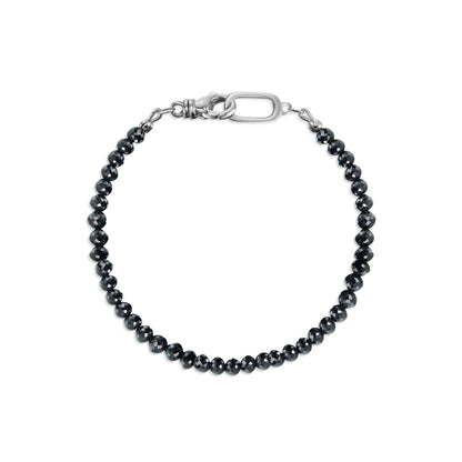 18k Black Diamond Bead Bracelet