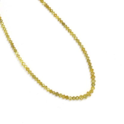 Yellow Diamond 1.7mm Faceted Rondelles