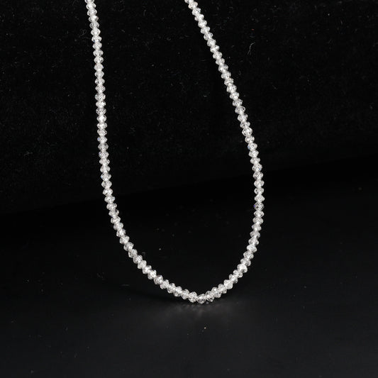 Lab Grown Diamond 1.7mm – 2.2mm Hand Faceted Rondelles Bead Strand