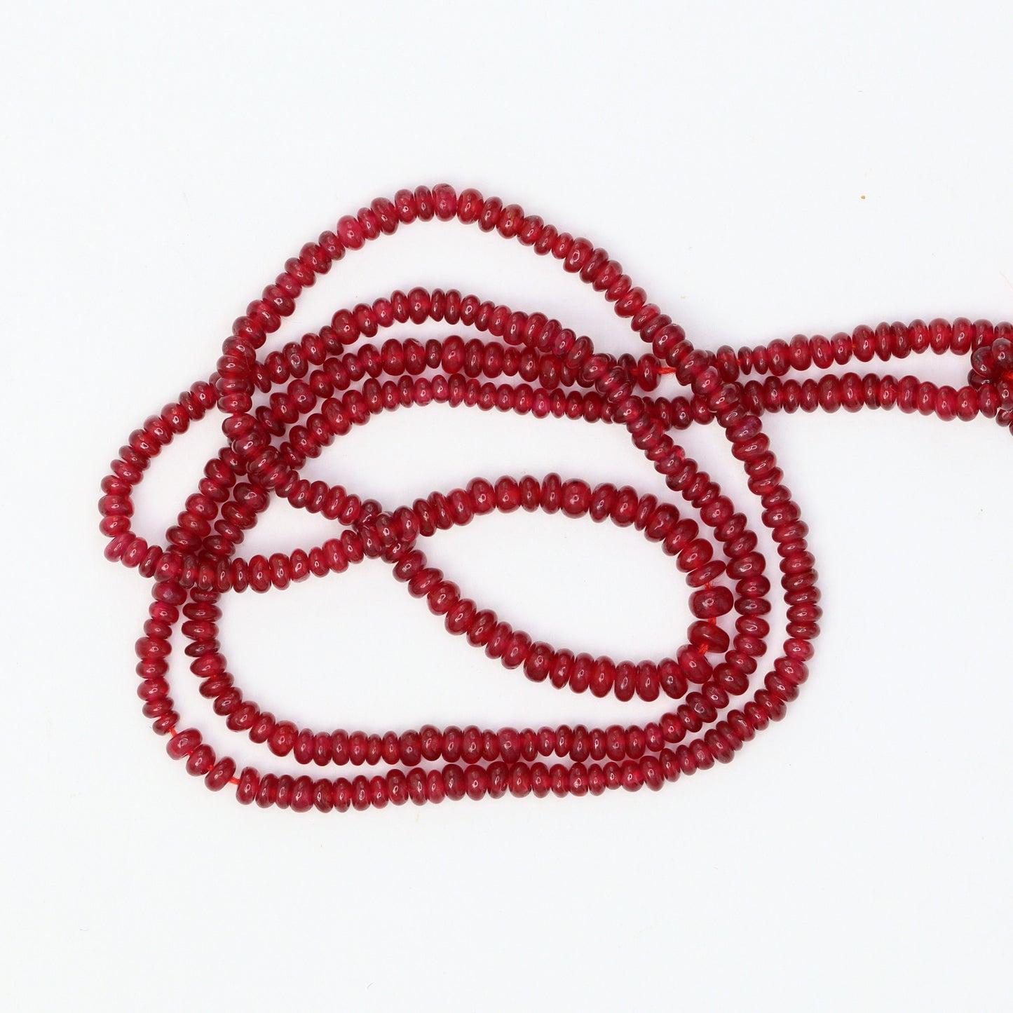 Ruby 2mm Smooth Rondelles Bead Strand