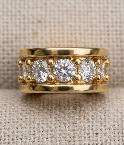 18k Yellow Gold White Diamond 0.09ct Diamond Rondelle finding, main view