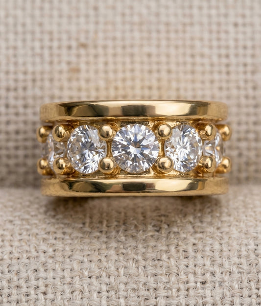 18k Yellow Gold White Diamond 0.09ct Diamond Rondelle finding, main view