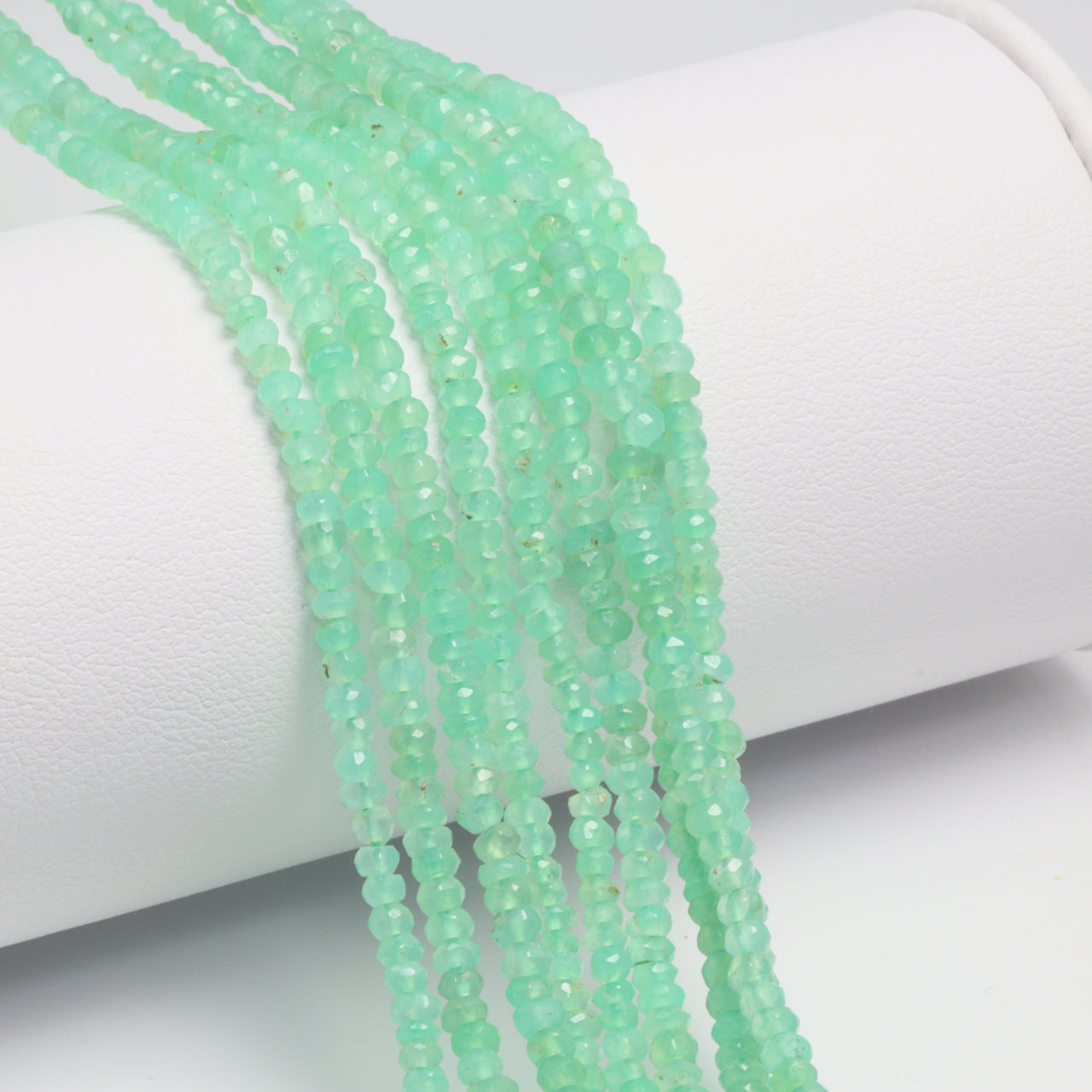 Chrysoprase 2.5mm Faceted Rondelles