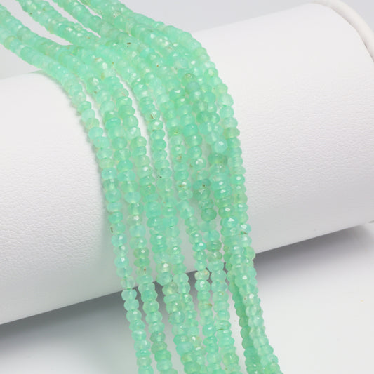 Chrysoprase 2.5mm Faceted Rondelles