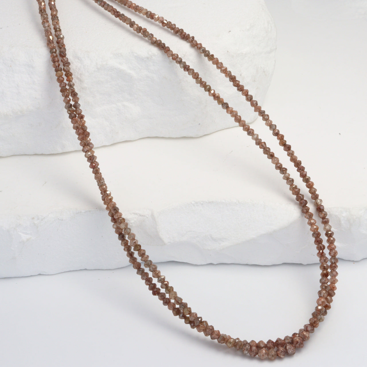 Brown Diamond 1.7mm Faceted Rondelles