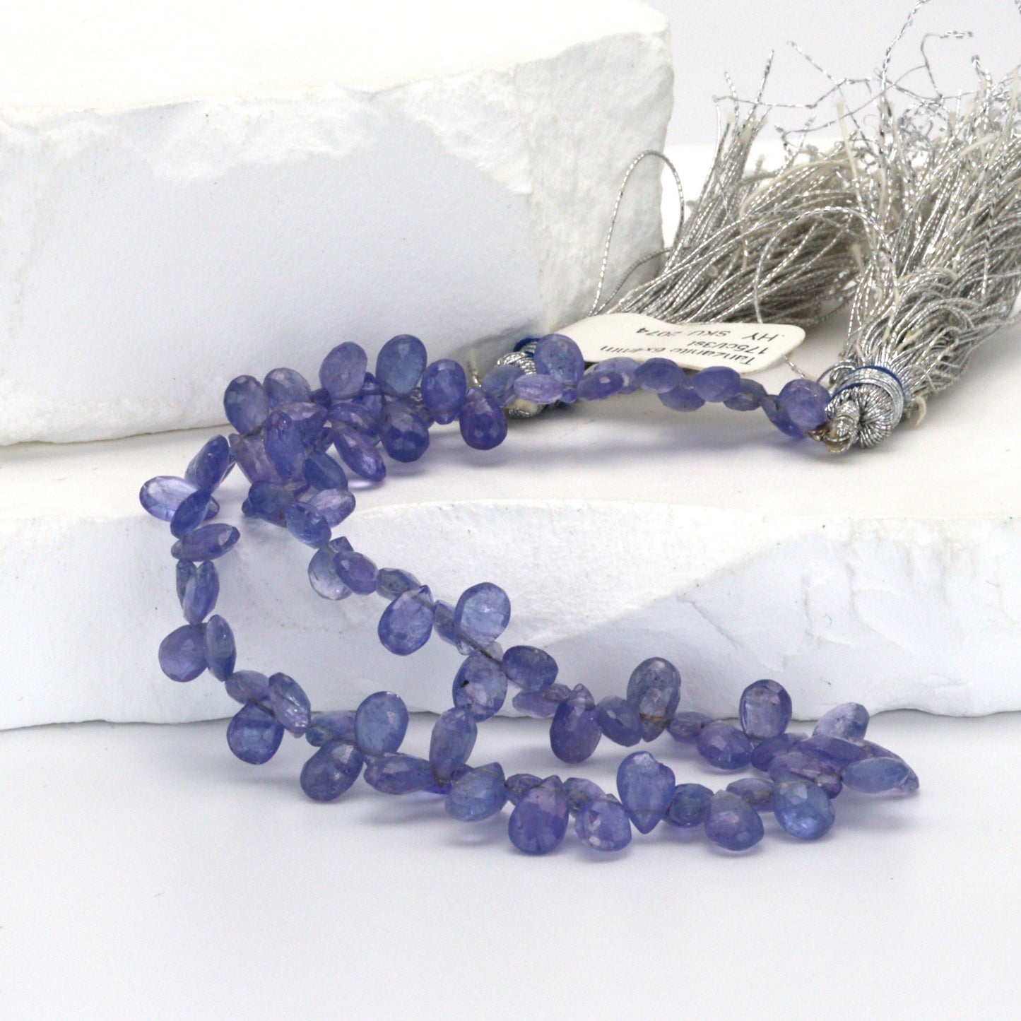 Blue Tanzanite 6x4mm Faceted Pear Shaped Briolettes