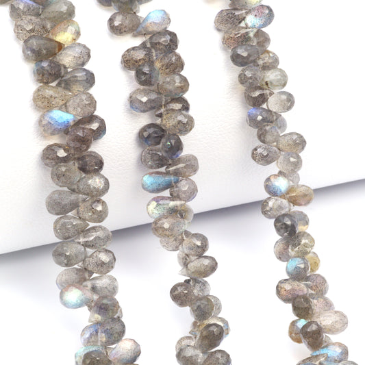 AAA Blue Labradorite 6x4mm Faceted Teardrop Briolettes