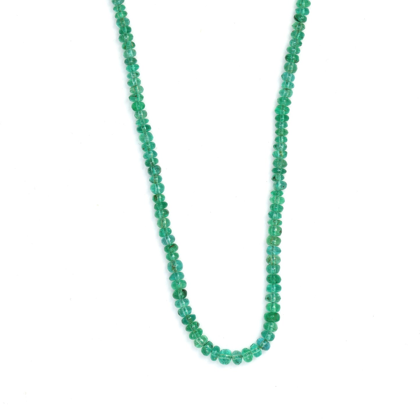 Green Emerald 2mm - 3mm Smooth Rondelles Bead Strand