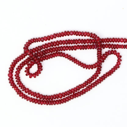 Red Ruby 2.5mm Smooth Rondelles