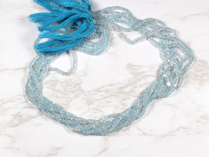 Aquamarine 2.5mm Faceted Rondelles