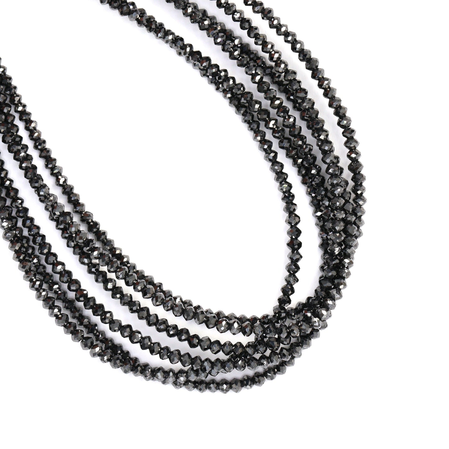 Black Diamond 1.9mm Faceted Rondelles