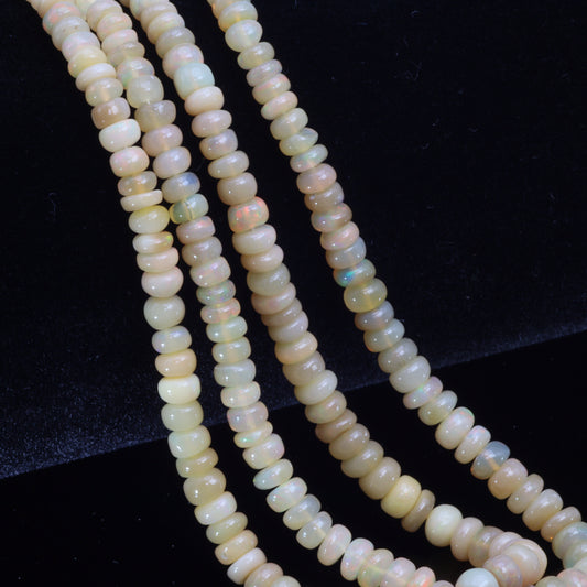 Brown Ethiopian Opal 3mm Smooth Rondelles