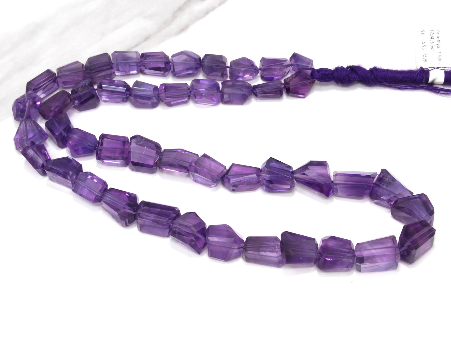 Purple Amethyst 10x8mm Faceted Nuggets
