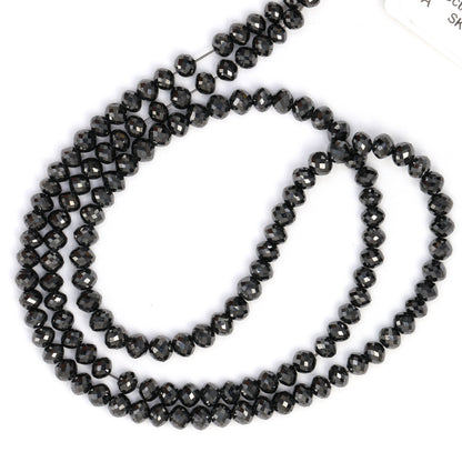 Black Diamond 3.5mm Faceted Rondelles