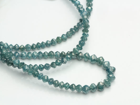 Blue Diamond 2.2mm Faceted Rondelles