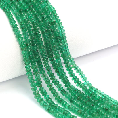Green Emerald 2.5mm - 3.0mm Smooth Rondelles Bead Strand