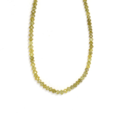 Yellow Diamond 1.8mm - 2.5mm Hand Faceted Rondelles Bead Strand