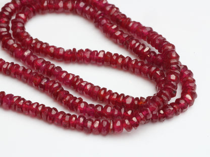 Red Ruby 2mm Faceted Rondelles