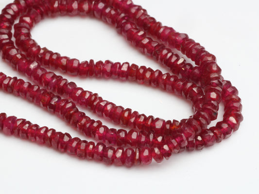 Red Ruby 2mm Faceted Rondelles
