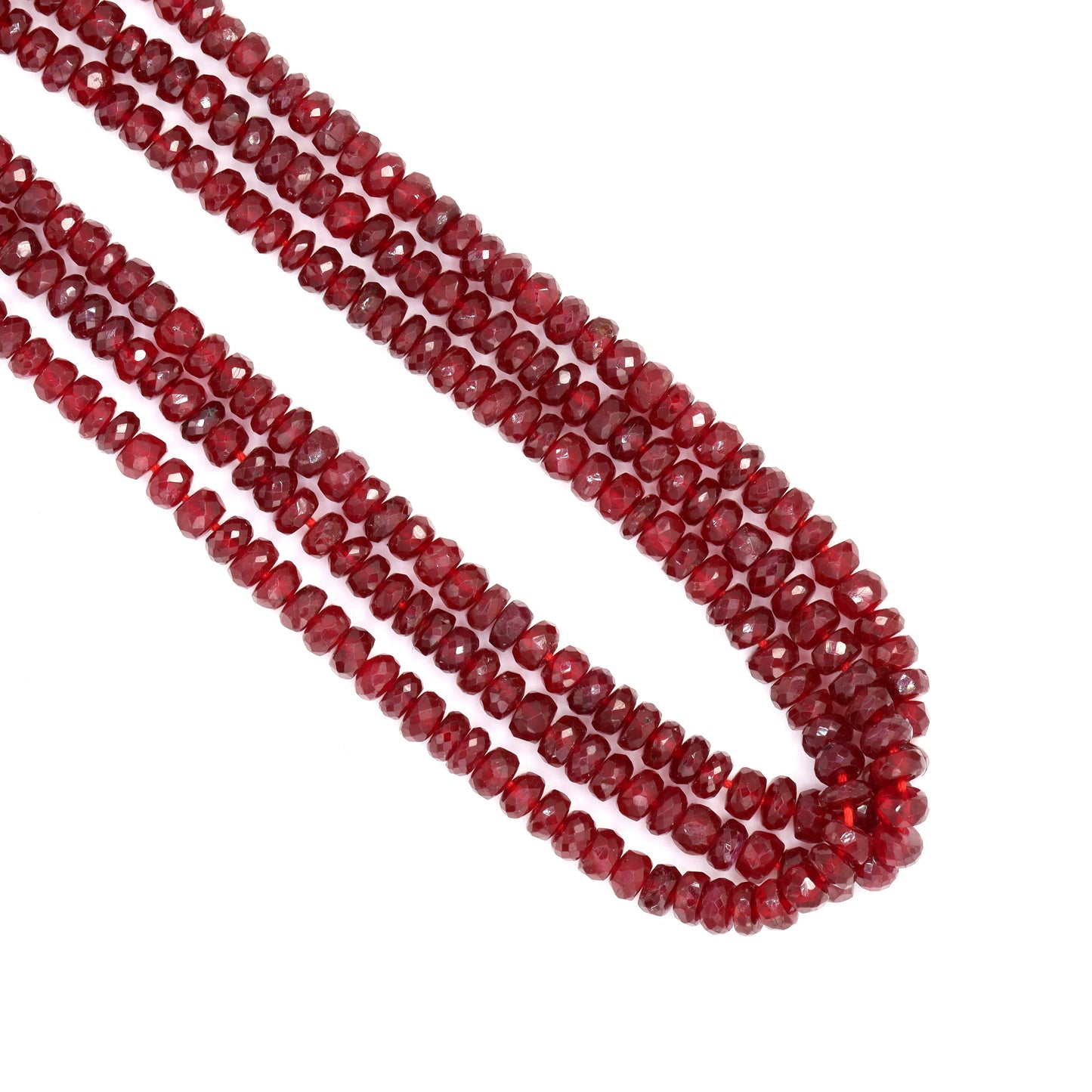 Red Ruby 3.5mm Faceted Rondelles