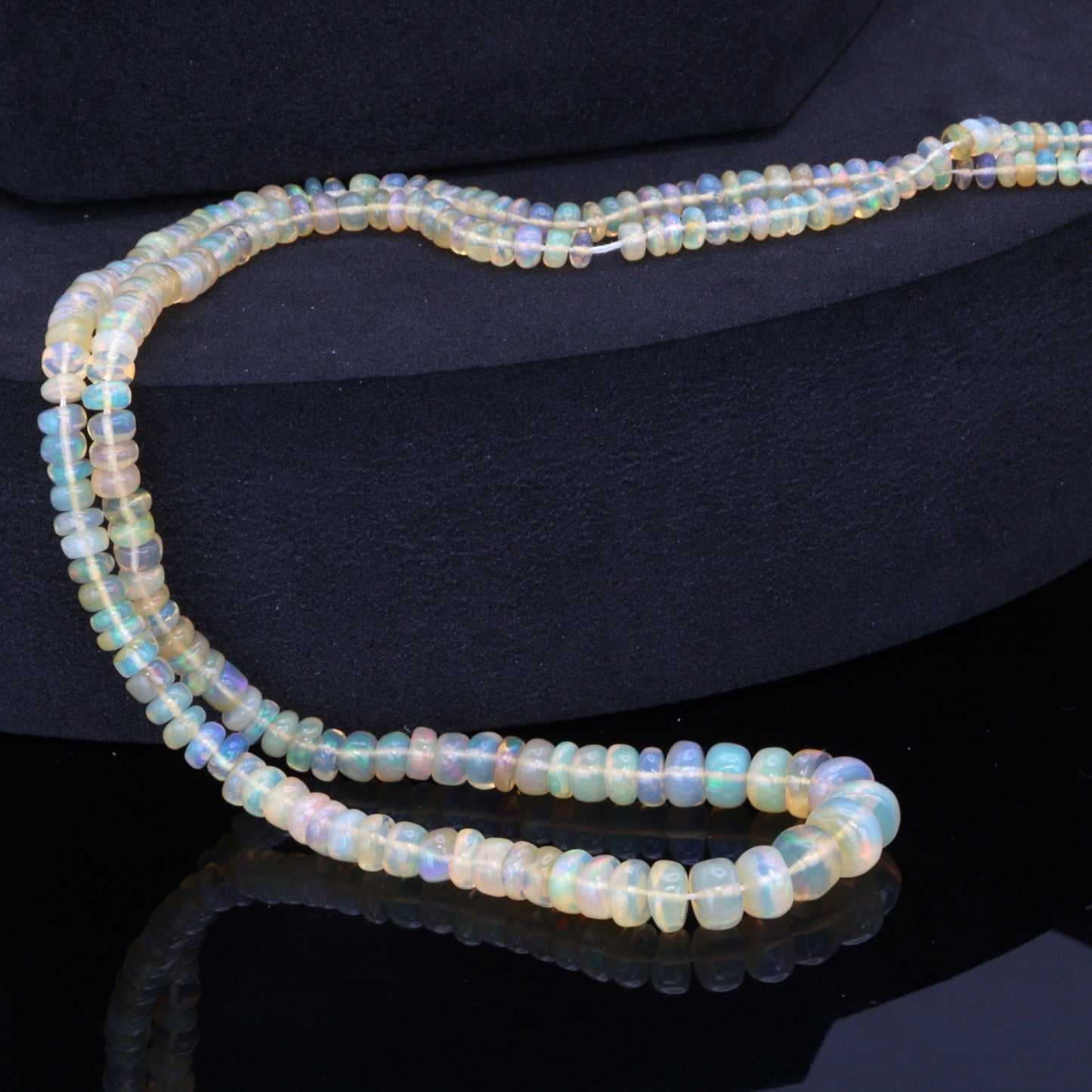 Ethiopian Opal 3mm Smooth Rondelles