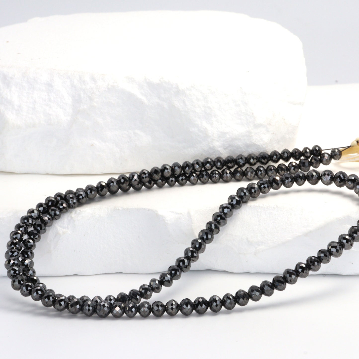 Black Diamond 3.25mm Faceted Rondelles