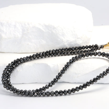 Black Diamond 3.25mm Faceted Rondelles