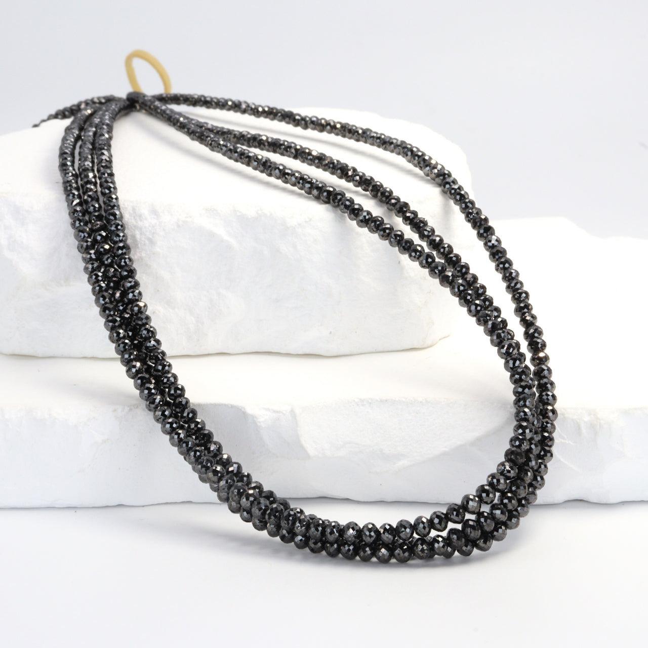 Black Diamond 3mm Faceted Rondelles